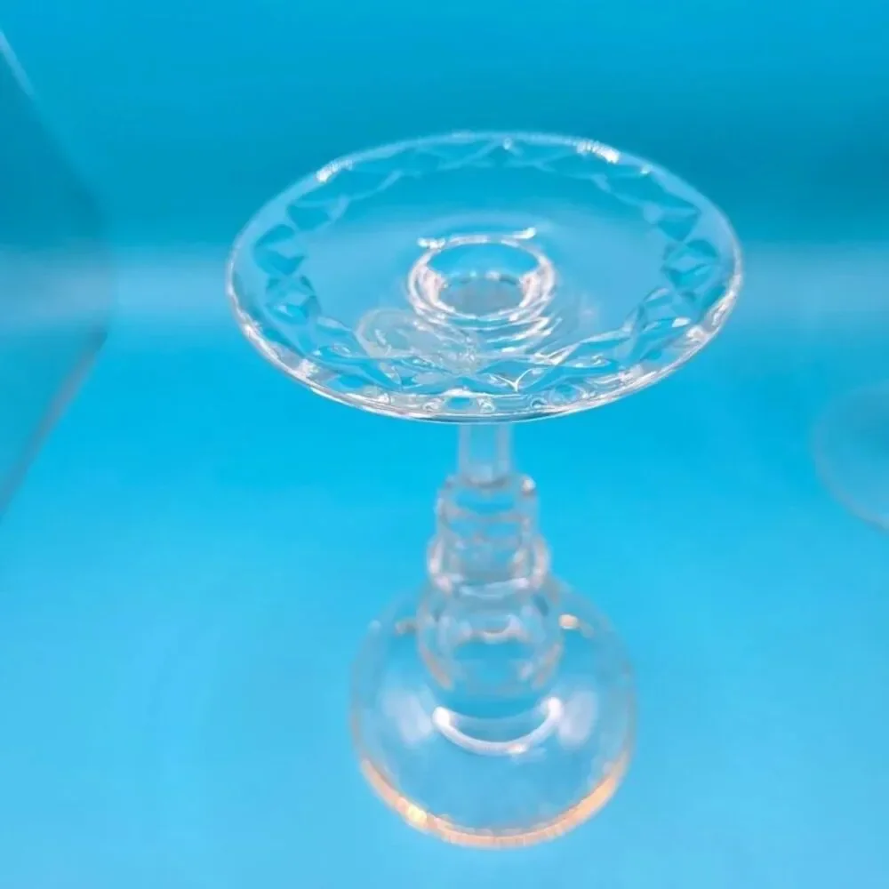 Crystal and 24K gold rimmed candle holders